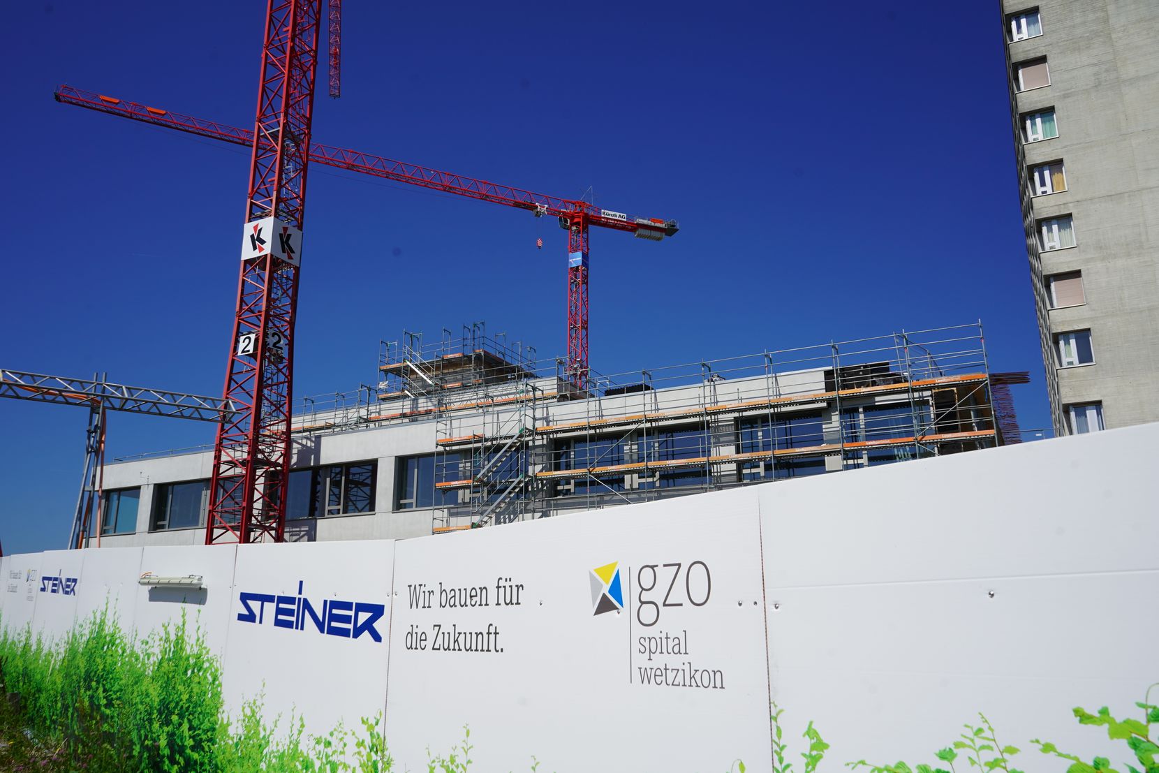 Bilder vom GZO Spital Wetzikon und von der Baustelle am 10. Mai 2024