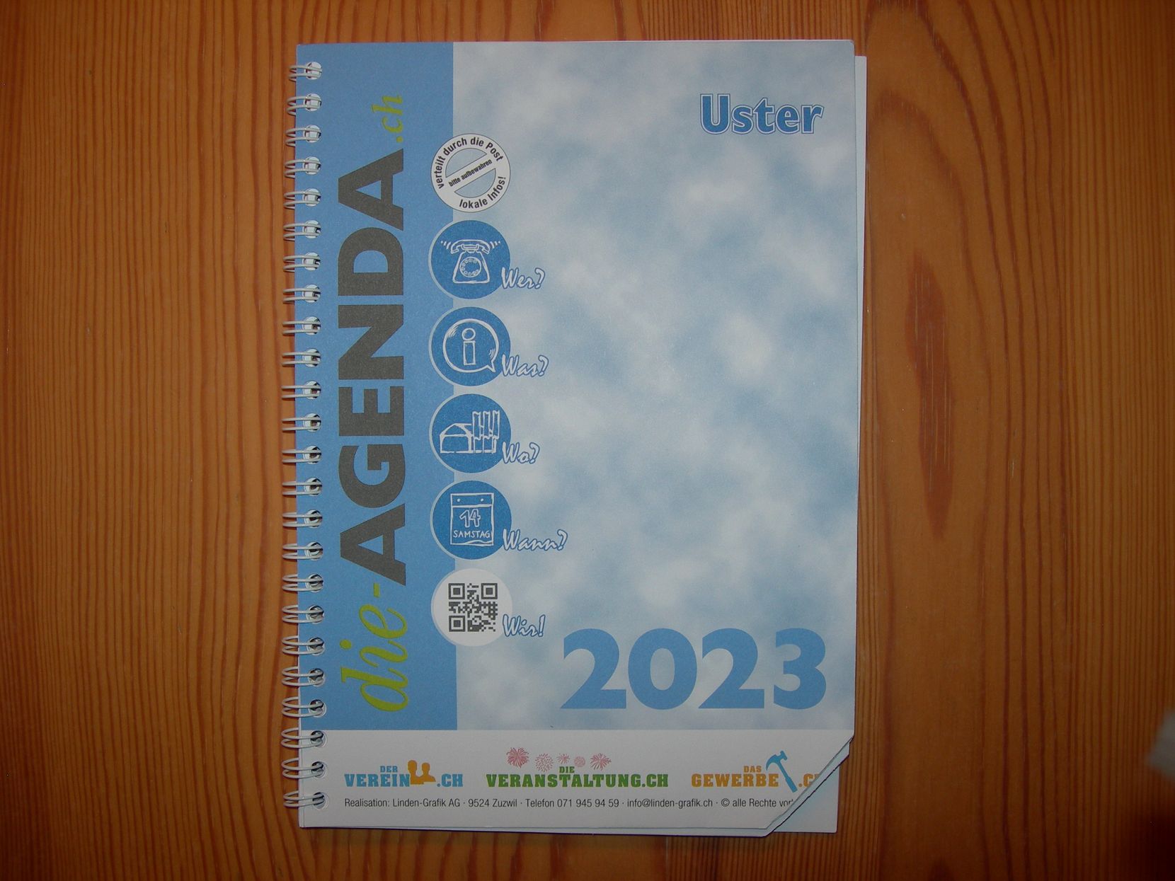 Frontcover der Uster-Agenda 2023.