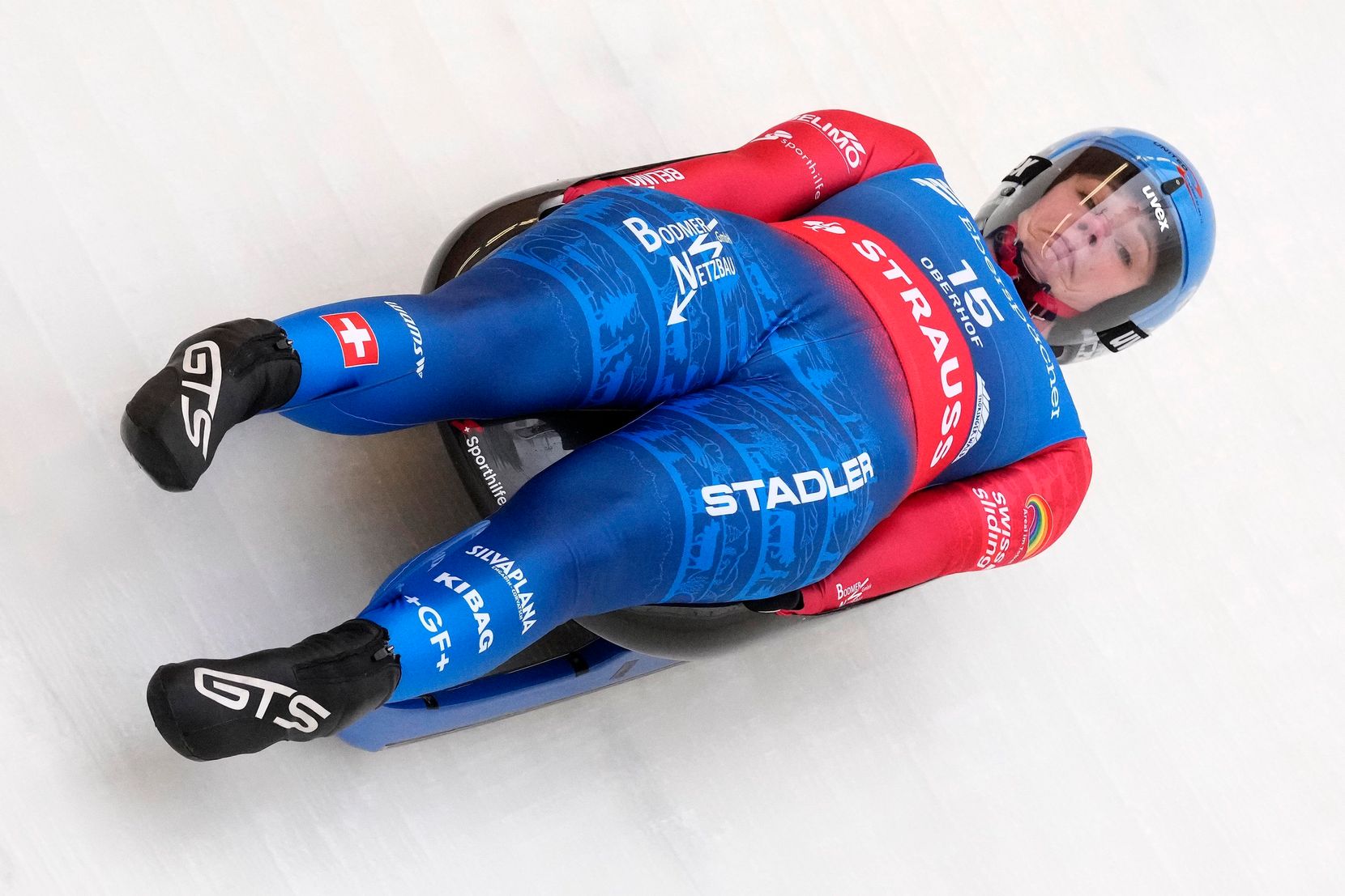 Natalie Maag of Switzerland speeds down the track during the women's singles race at the Luge World Championships in Oberhof, Germany, Saturday, Jan. 28, 2023. (AP Photo/Matthias Schrader)
