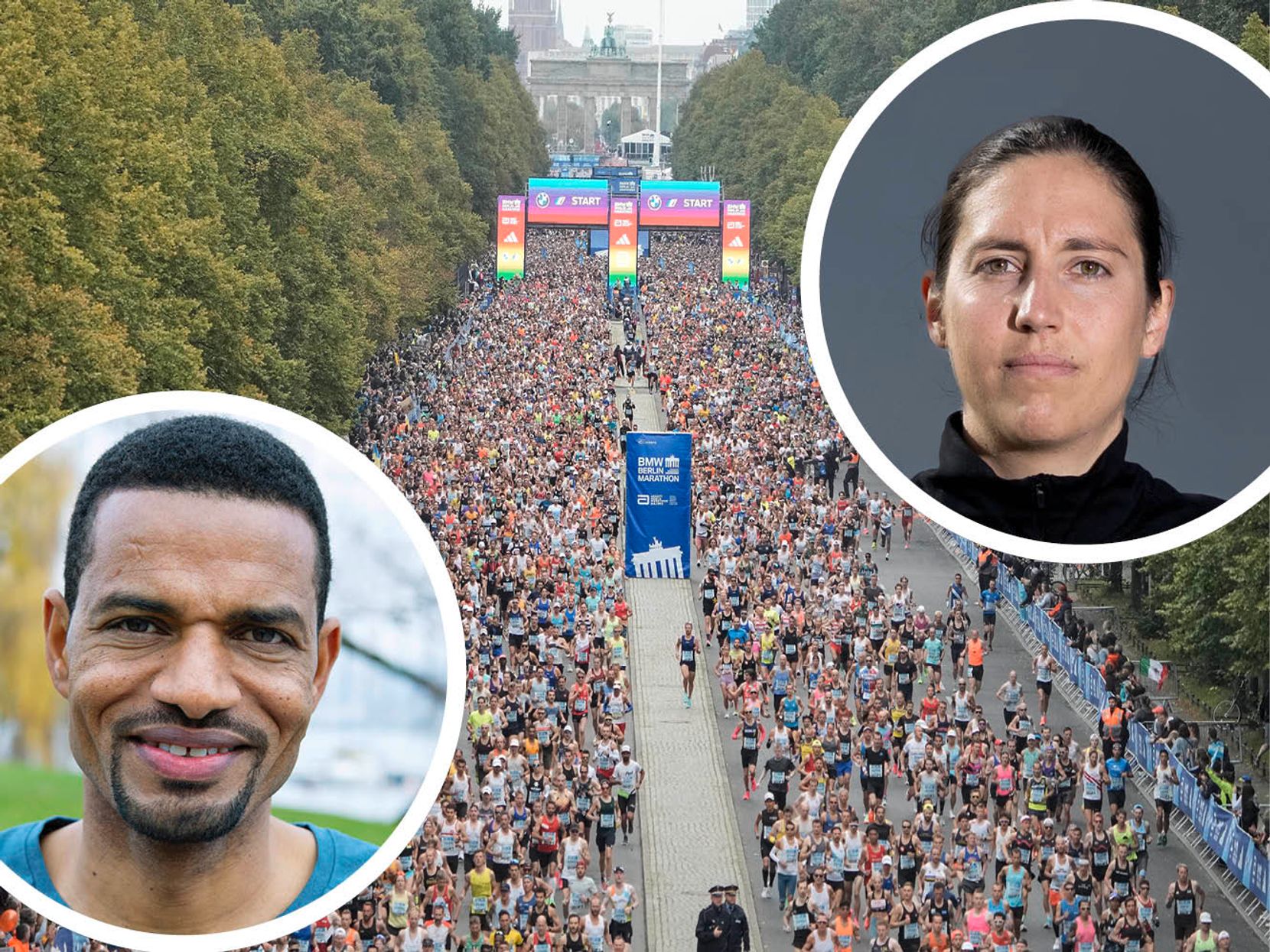 Tadesse Abraham und Fabienne Schlumpf am Berlin Marathon