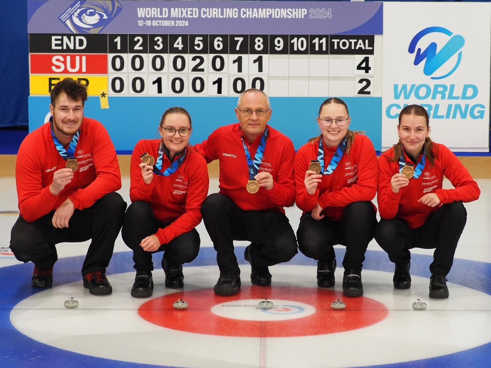 Die Volketswiler Curling-Familie Wüest holte an der Mixed-WM die Bronzemedaille.