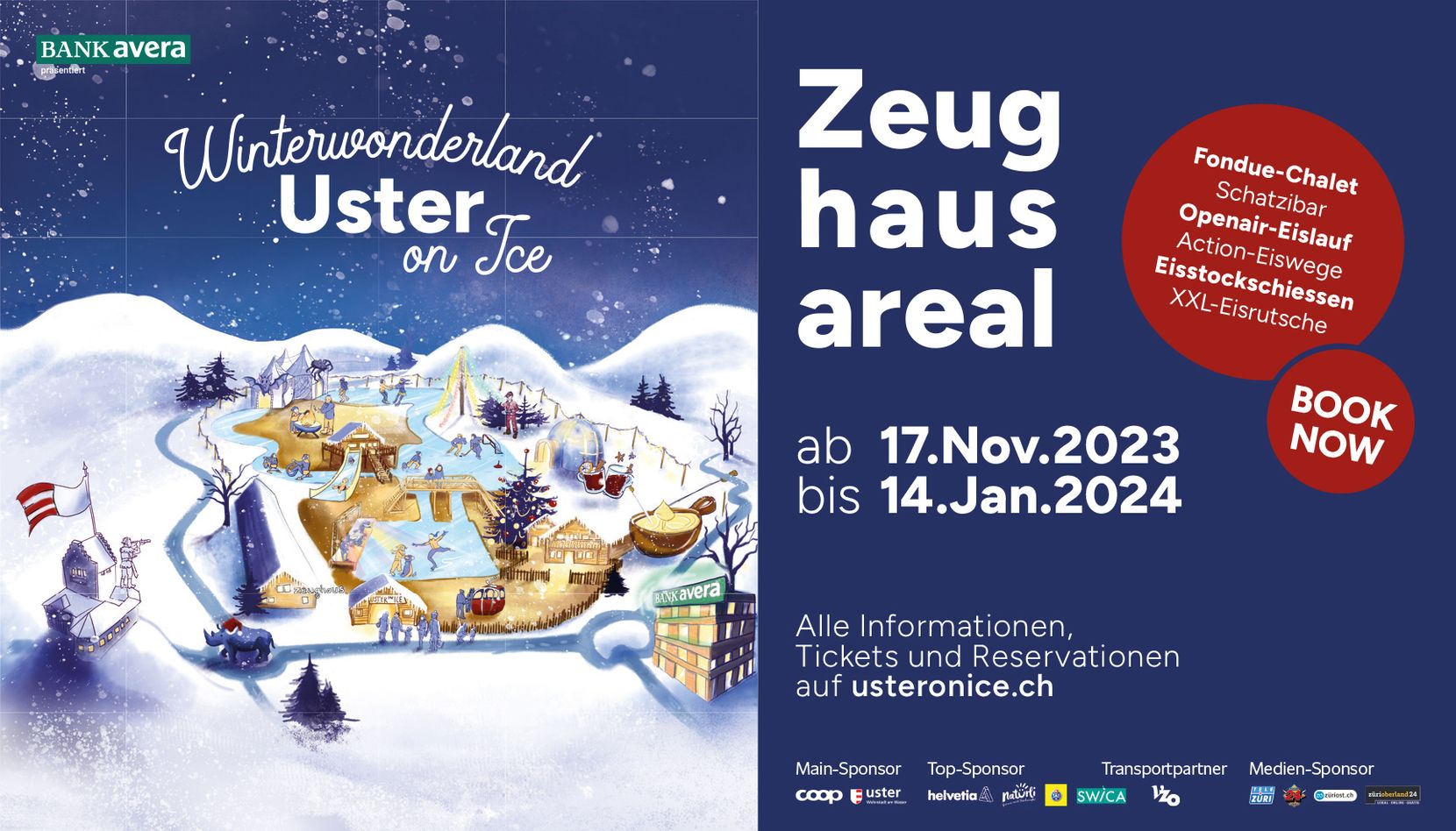 Zu sehen ist das Plakat von der diesjährigen Ausgabe von Uster on Ice.