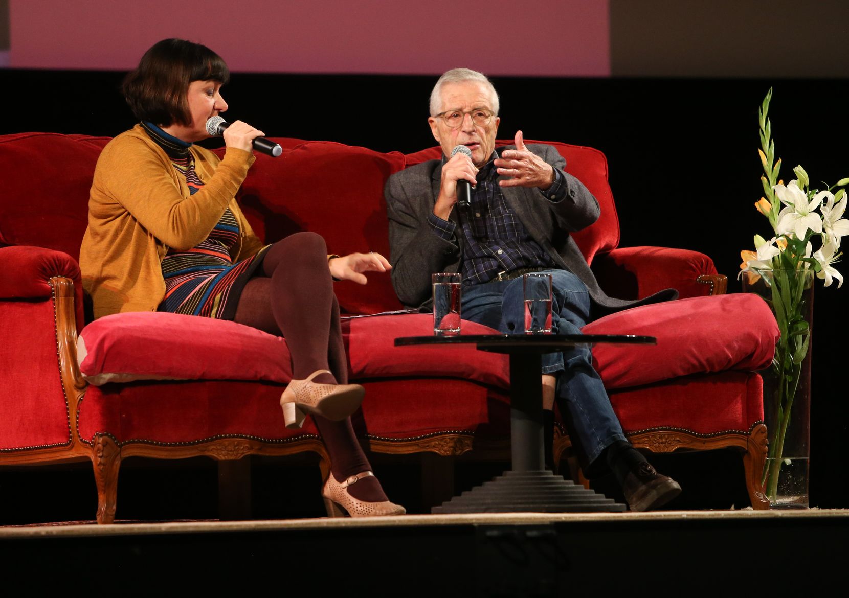 Dübendorf , 19.11.2017 / Gespräch mit Rolf Lyssy , Regisseur des Films "Die letzte Pointe" , nach der Premiere im Kino Orion, Moderation Manuela Moser . Bild: Nathalie Guinand