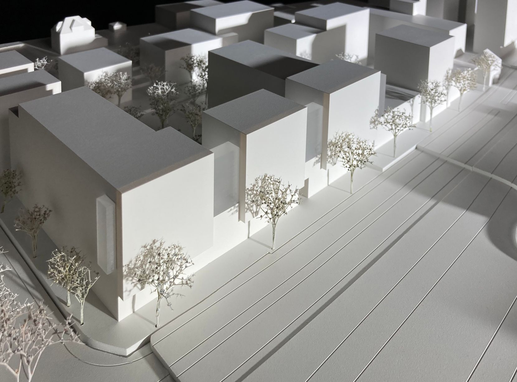 Gestaltungsplan Pestalozzistrasse in Wetzikon, der im Februar 2023 öffentlich aufgelegt worden ist; Visualisierung  Modell  Plan Karte