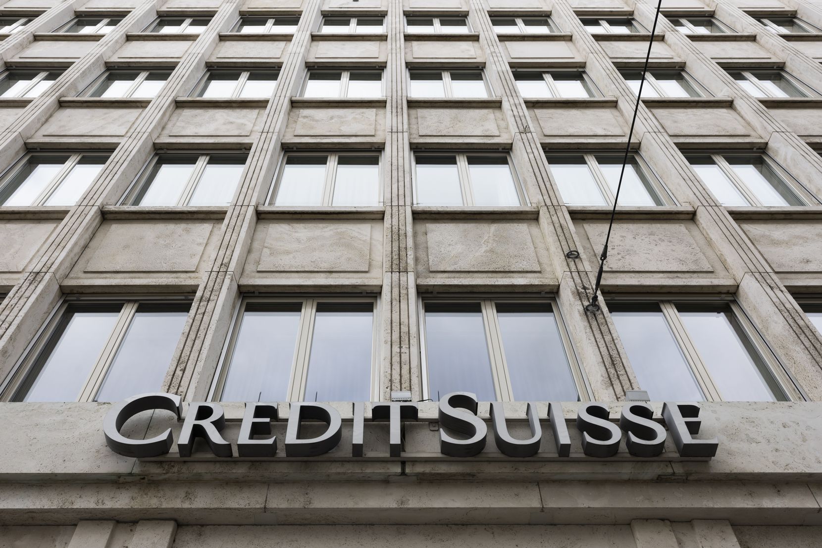 Die Credit Suisse Filiale in Biel, am Sonntag, 2. April 2023. (KEYSTONE/Peter Klaunzer)