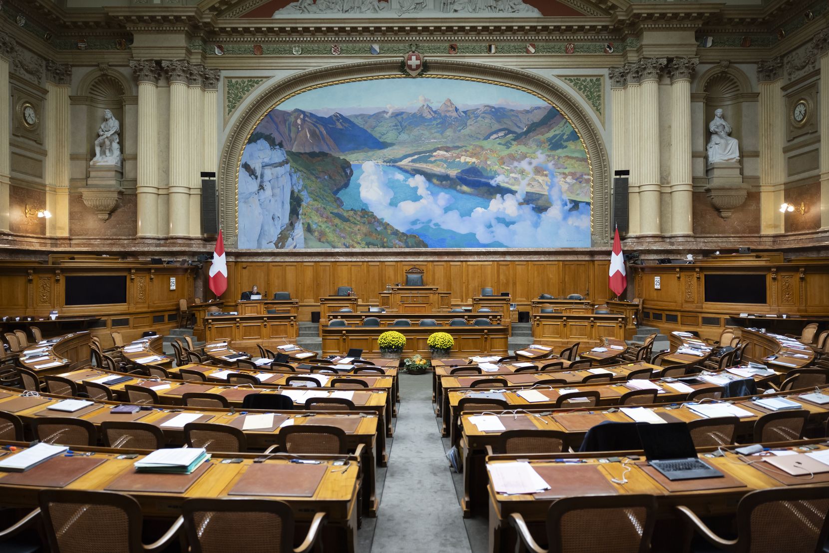 Der leere Nationalratssaal