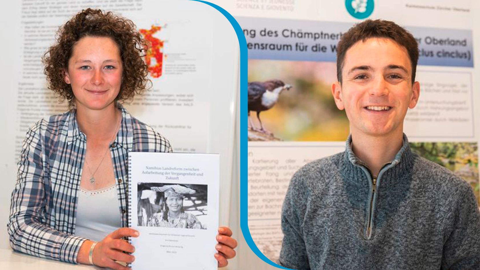 Die beiden Jugendlichen Anna Ilg aus Gockhausen und Nicolas Hatt aus Wetzikon sind stolze Preisträger aus der Region mit ihren Maturaarbeiten.